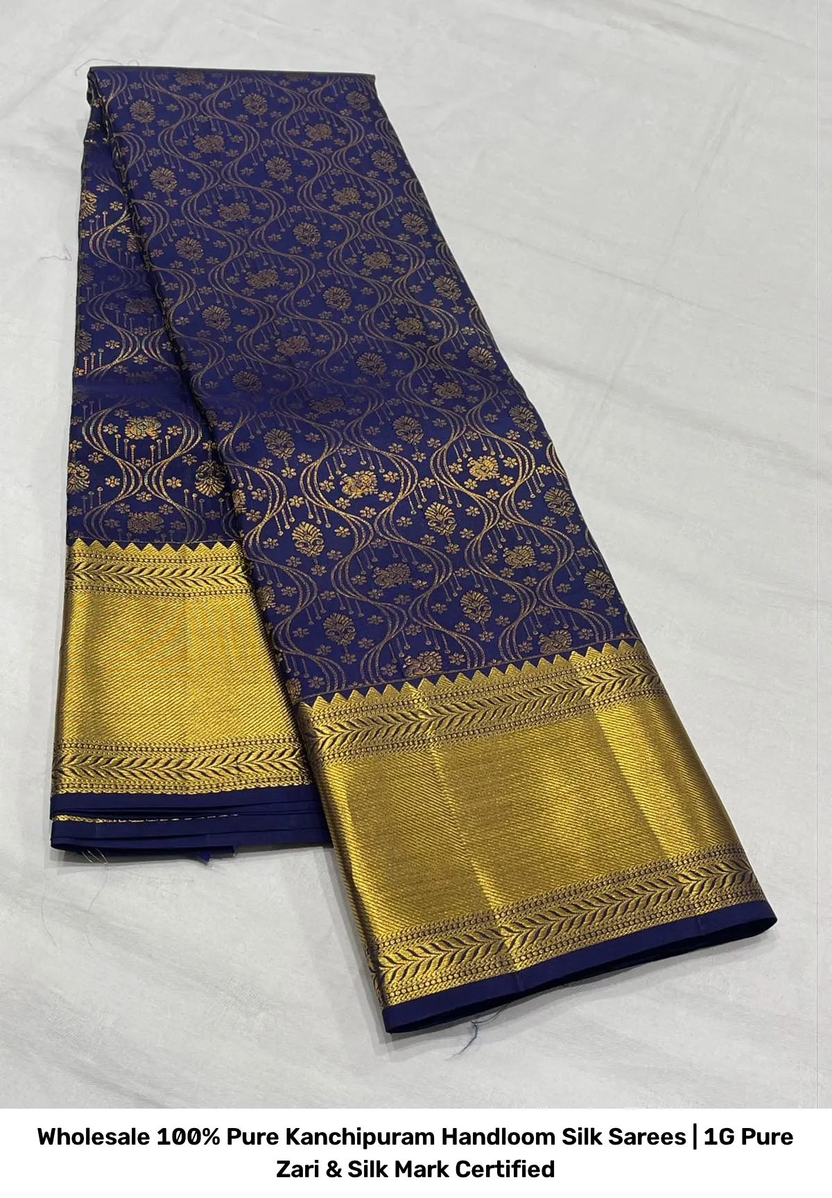 Wholesale 100% Pure Kanchipuram Handloom Silk Sarees | 1G Pure Zari & Silk Mark Certified 3