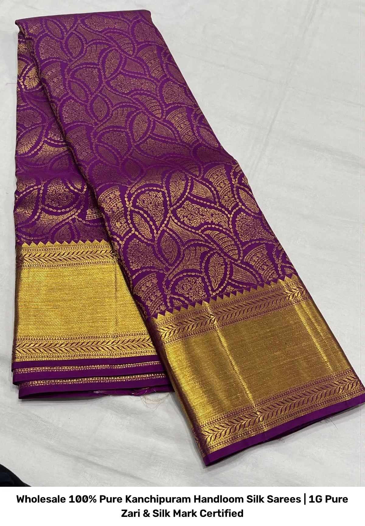 Wholesale 100% Pure Kanchipuram Handloom Silk Sarees | 1G Pure Zari & Silk Mark Certified 6