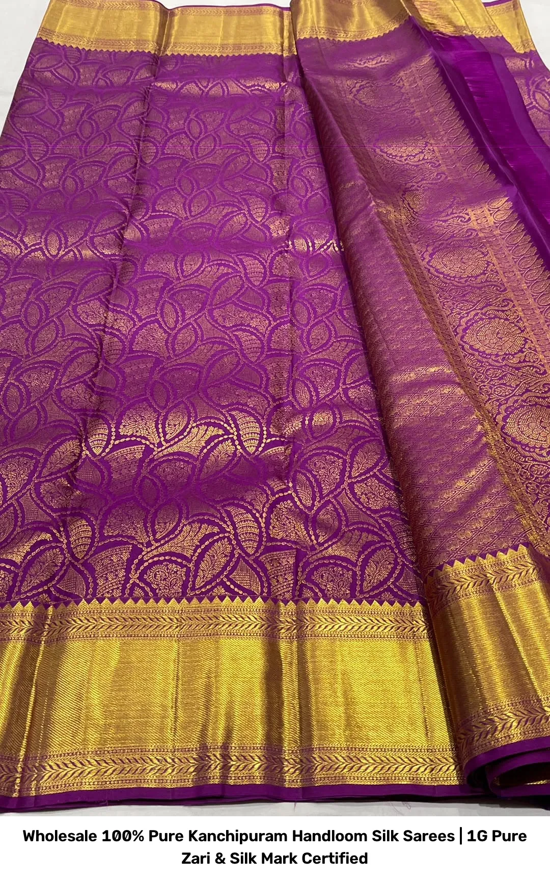 Wholesale 100% Pure Kanchipuram Handloom Silk Sarees | 1G Pure Zari & Silk Mark Certified 7