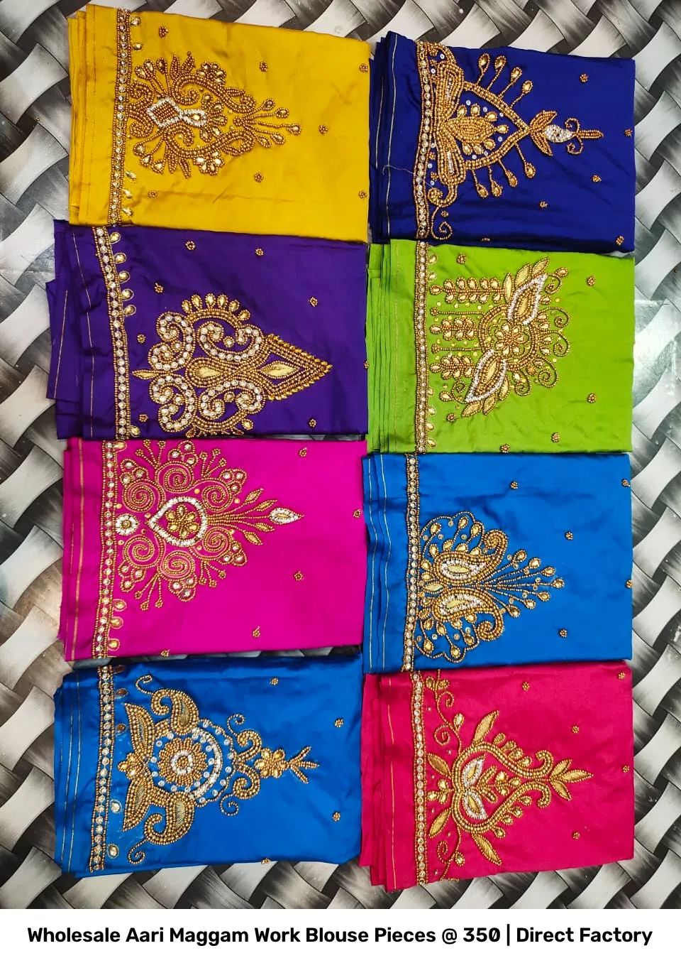 Wholesale Aari Maggam Work Blouse Pieces @ ₹350 | Direct Factory 10