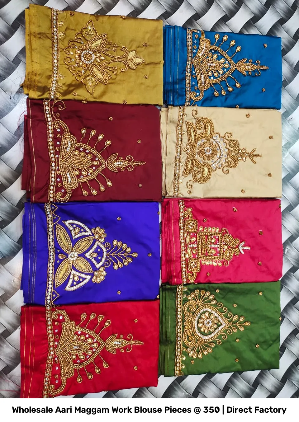 Wholesale Aari Maggam Work Blouse Pieces @ ₹350 | Direct Factory 2