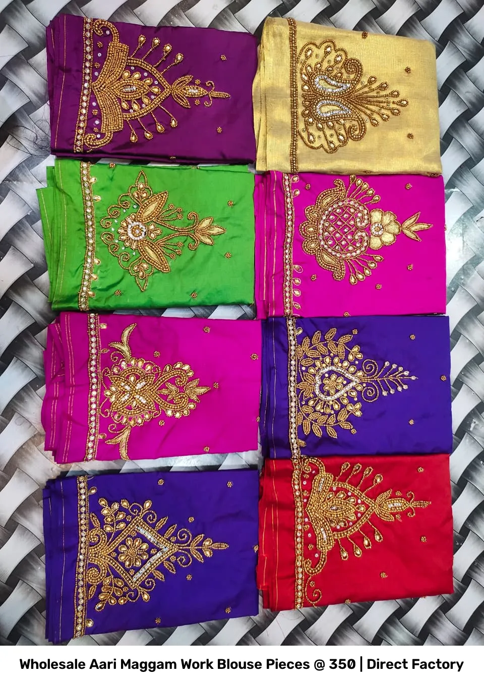 Wholesale Aari Maggam Work Blouse Pieces @ ₹350 | Direct Factory 3