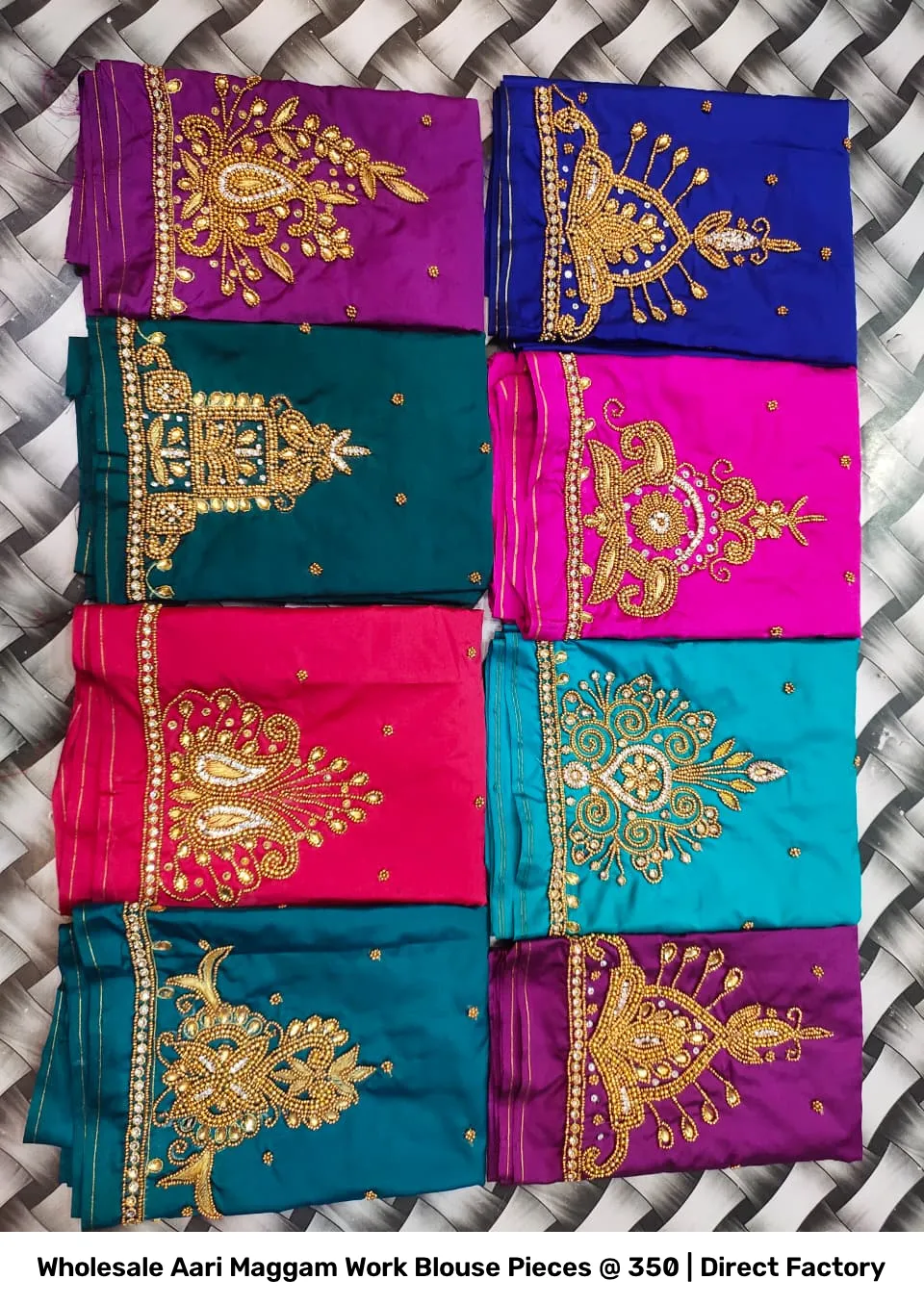 Wholesale Aari Maggam Work Blouse Pieces @ ₹350 | Direct Factory 5