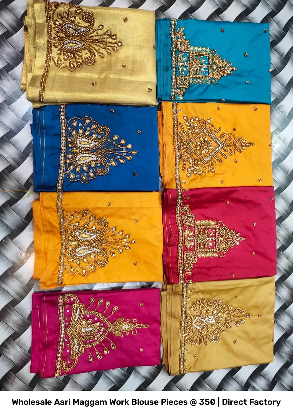 Wholesale Aari Maggam Work Blouse Pieces @ ₹350 | Direct Factory 6