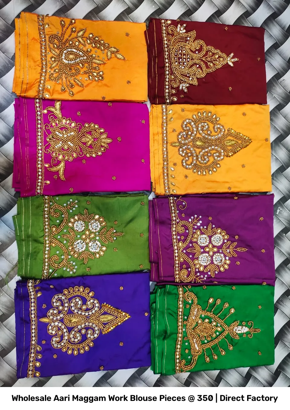 Wholesale Aari Maggam Work Blouse Pieces @ ₹350 | Direct Factory 7