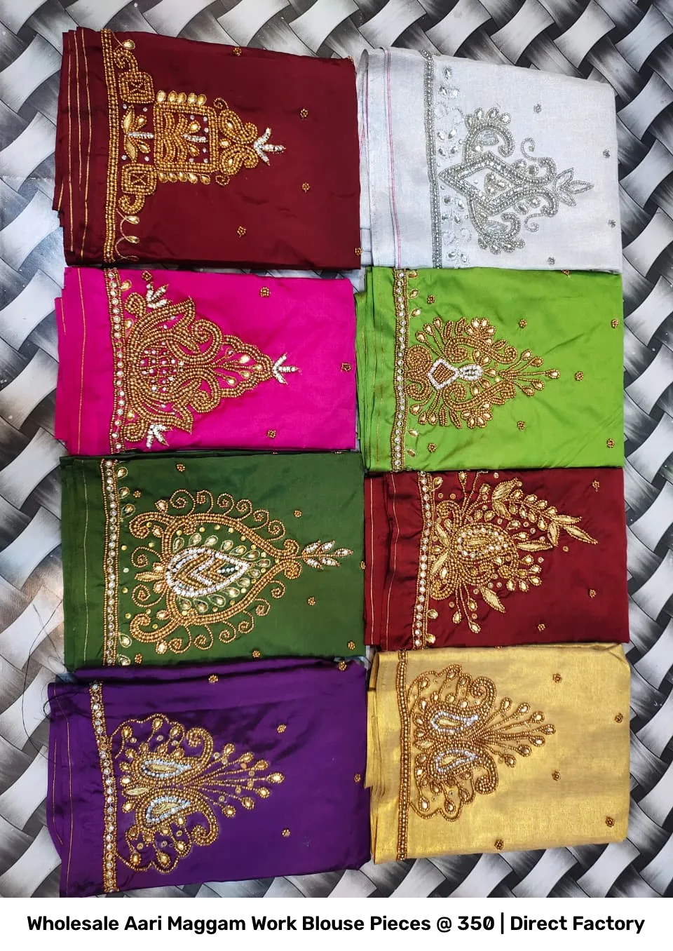 Wholesale Aari Maggam Work Blouse Pieces @ ₹350 | Direct Factory 8