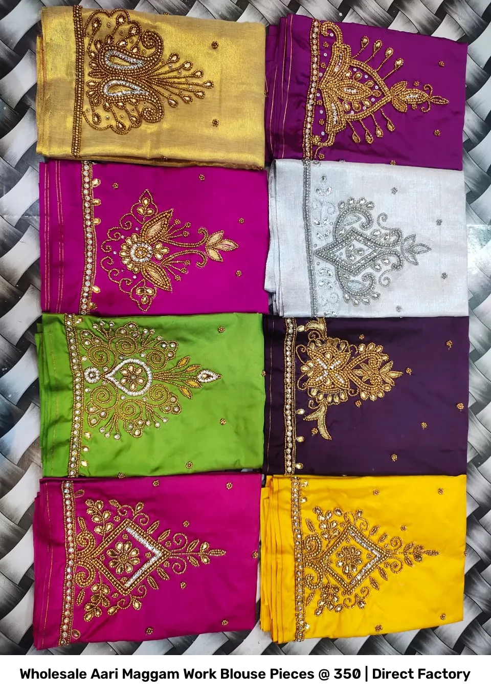 Wholesale Aari Maggam Work Blouse Pieces @ ₹350 | Direct Factory 9