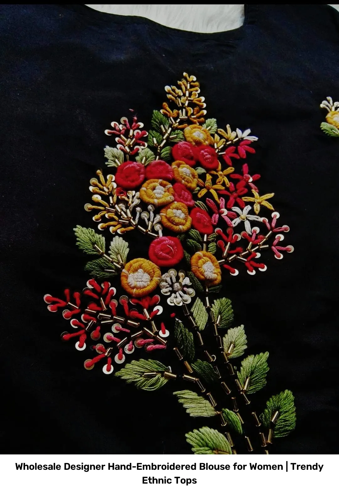 Wholesale Designer Hand-Embroidered Blouse for Women | Trendy Ethnic Tops 4