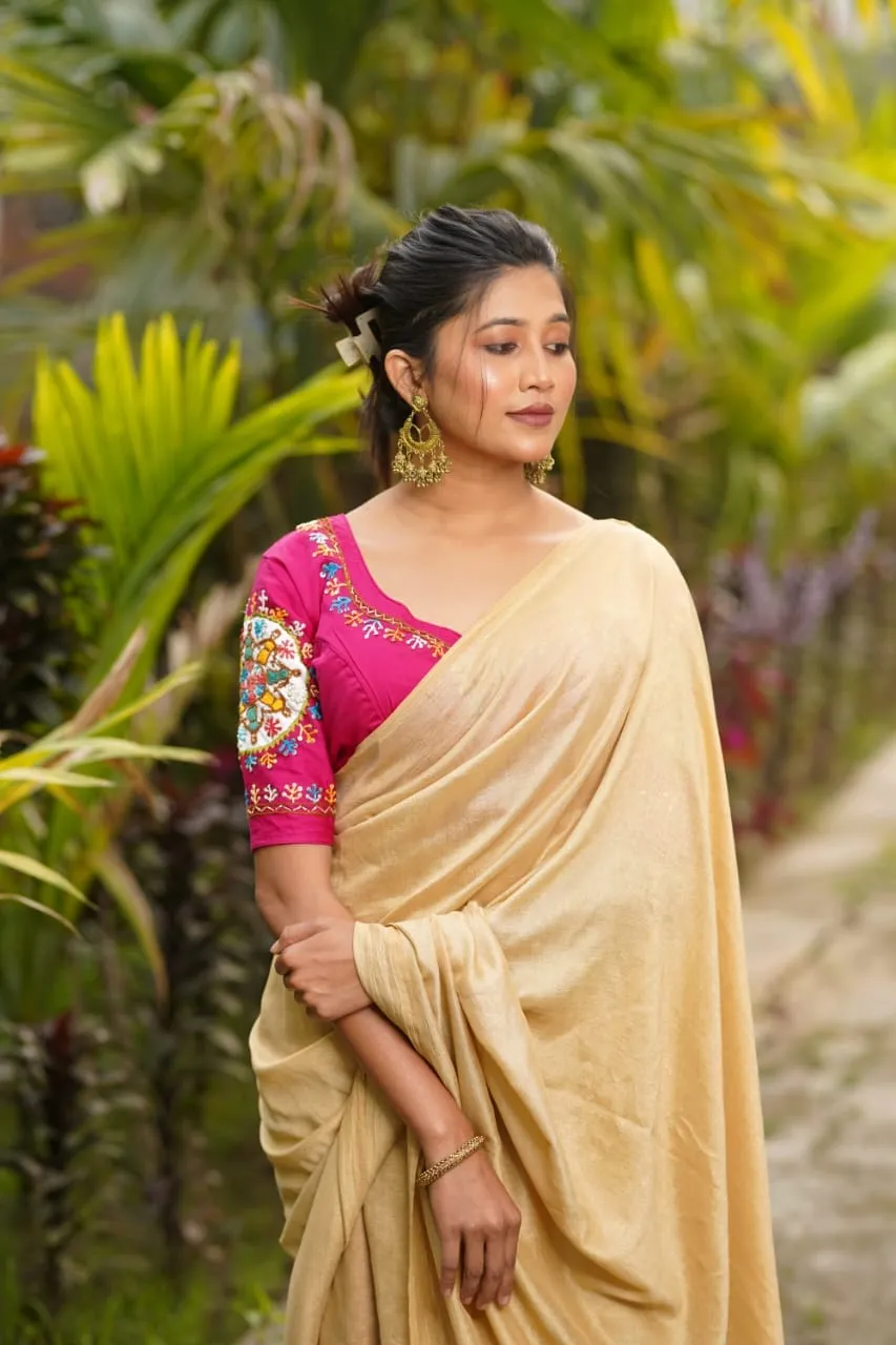 Wholesale Hand Work Malai Cotton Readymade Saree Blouse | Free Size 32-44 Front Open Designer Blouses 1