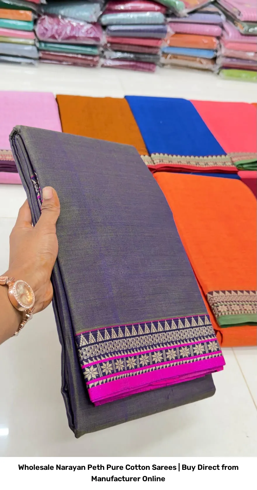 Wholesale Narayan Peth Pure Cotton Sarees | Buy Direct from Manufacturer Online 17