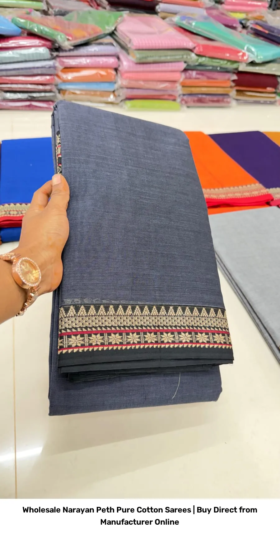 Wholesale Narayan Peth Pure Cotton Sarees | Buy Direct from Manufacturer Online 5