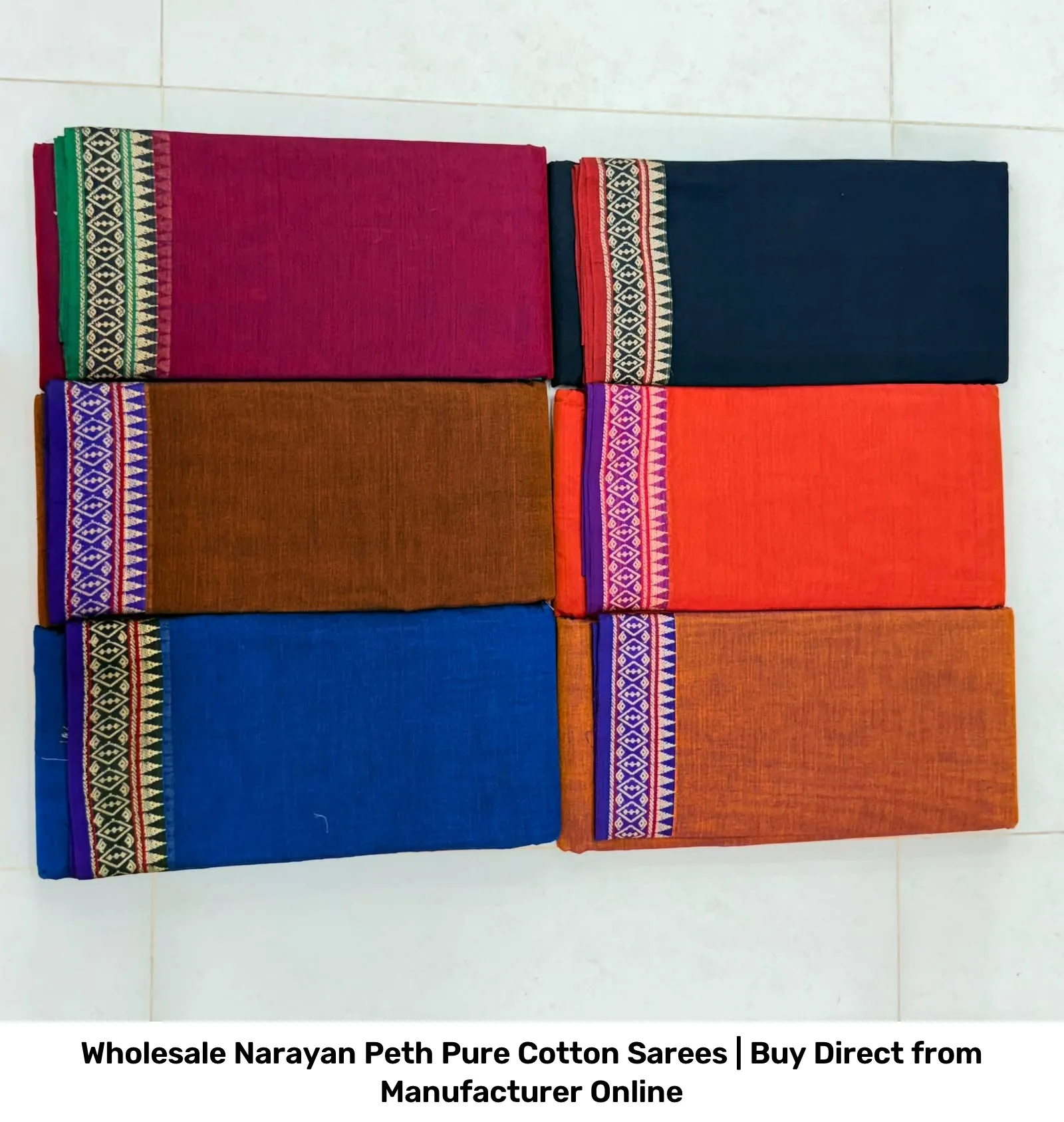 Wholesale Narayan Peth Pure Cotton Sarees | Buy Direct from Manufacturer Online 7