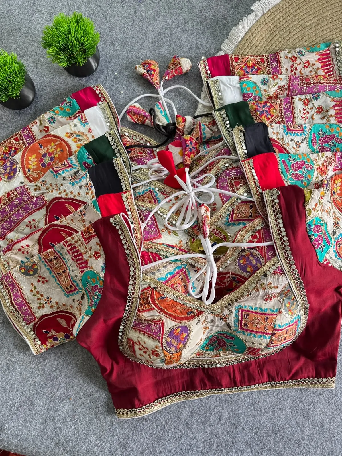 Wholesale Pure Crape Silk & Roman Silk Wedding Blouse | Ready Made Designer Padded Blouse
