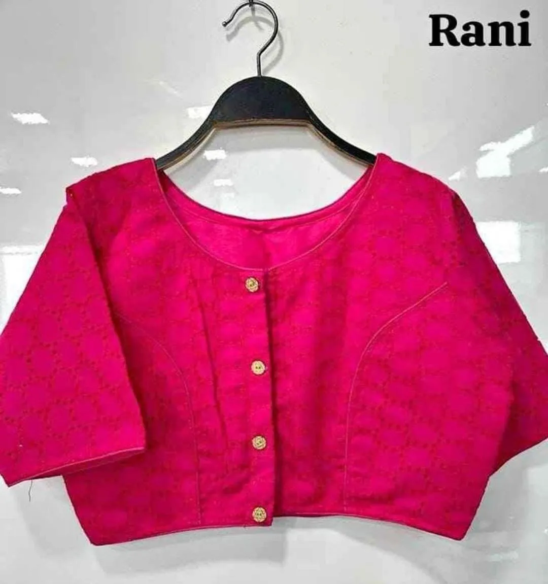 Wholesale Pure Hakoba Cotton Readymade Saree Blouse | Front Button Non-Padded Daily Wear Blouse (Free Size 32–44)