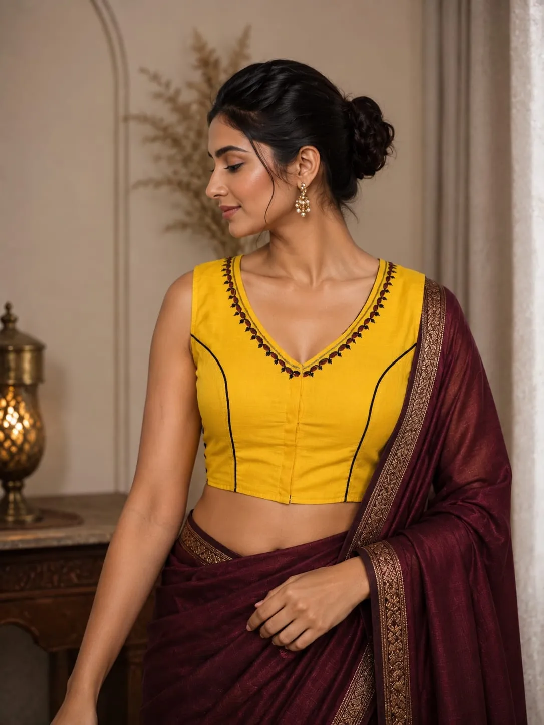 Wholesale Sleeveless Khadi Cotton Padded Readymade Saree Blouse | Free Size 32-44 Front Open Designer Blouses