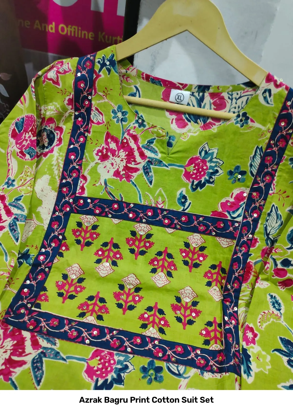 Azrak Bagru Print Cotton Suit Set 11