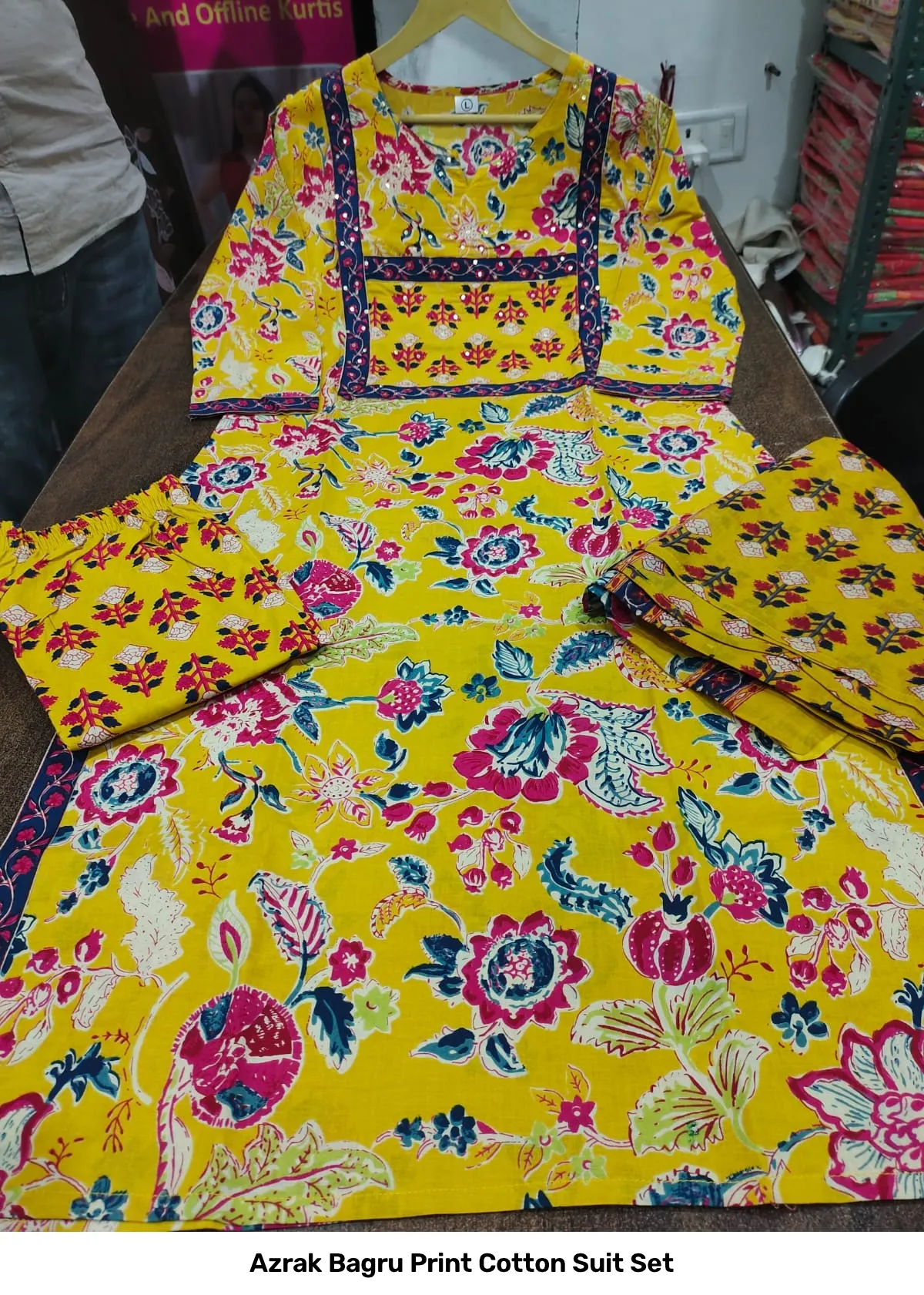 Azrak Bagru Print Cotton Suit Set 13