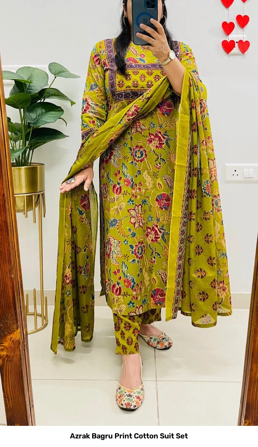 Azrak Bagru Print Cotton Suit Set 4