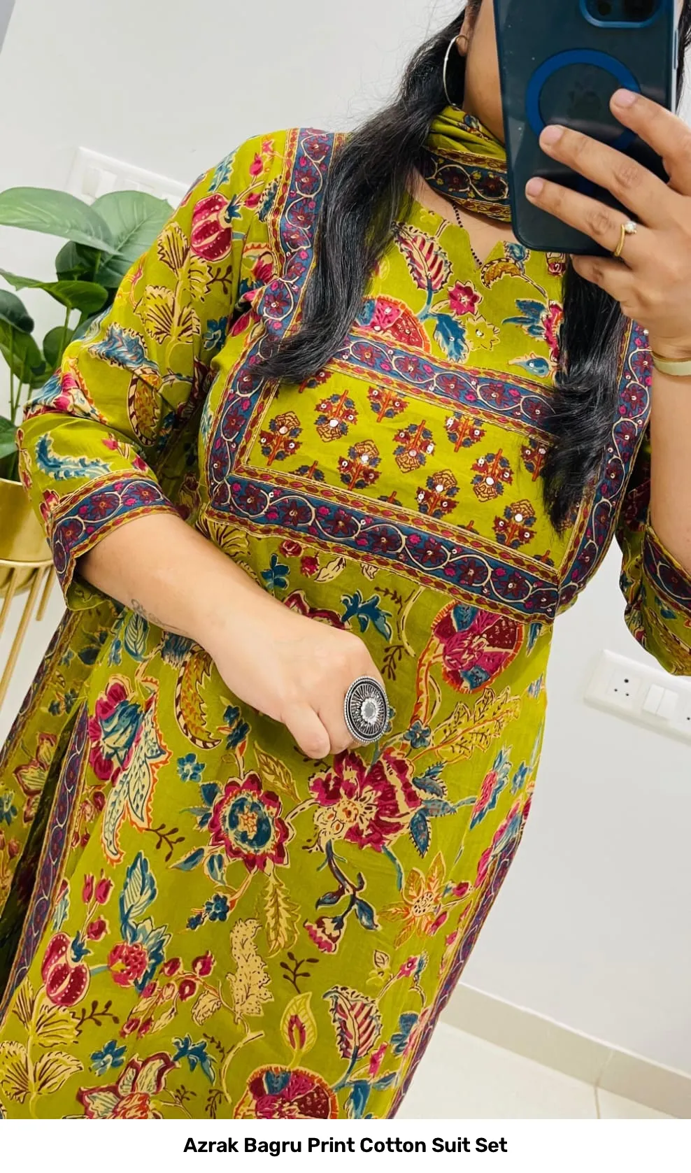 Azrak Bagru Print Cotton Suit Set 8