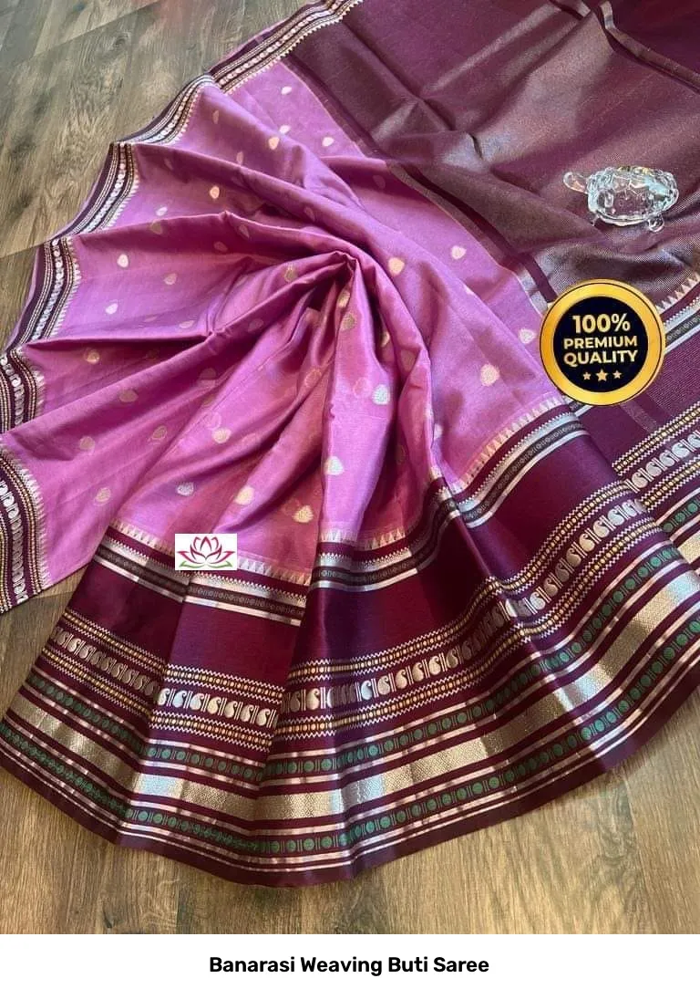 Banarasi Weaving Buti Saree 10