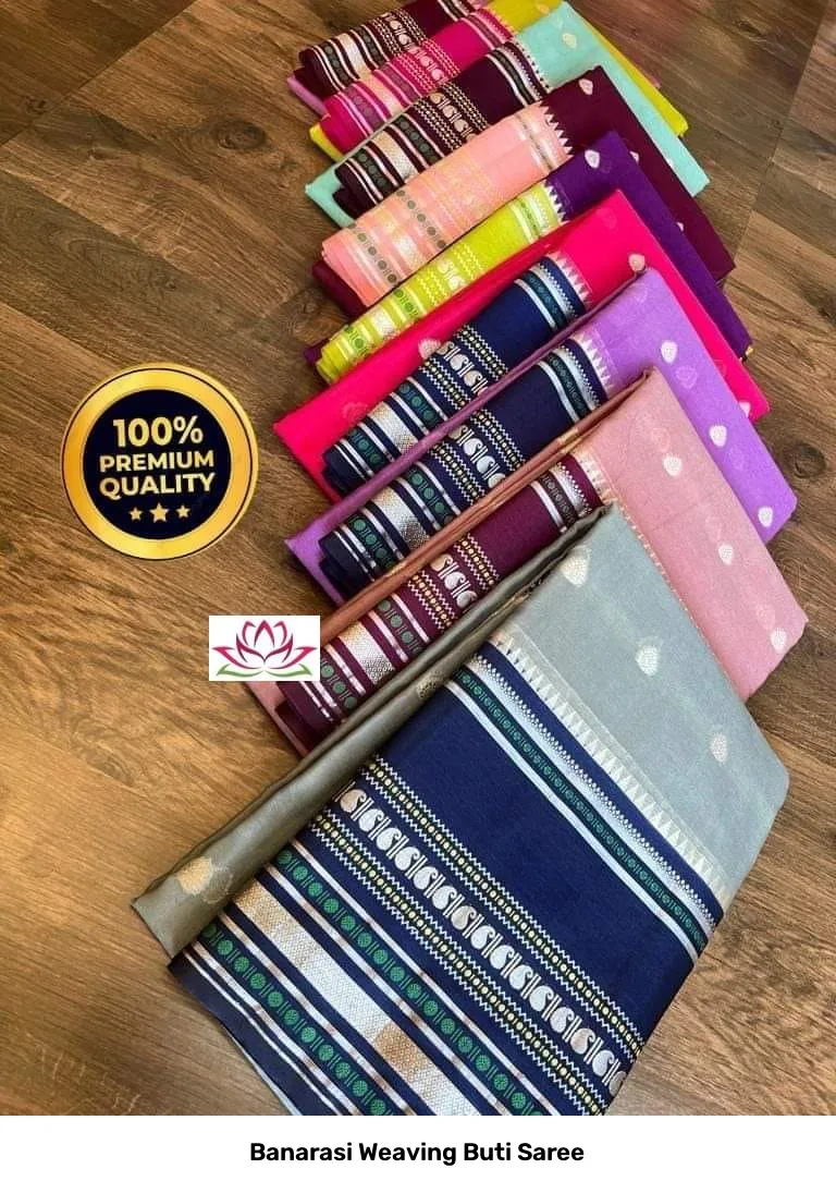 Banarasi Weaving Buti Saree 11