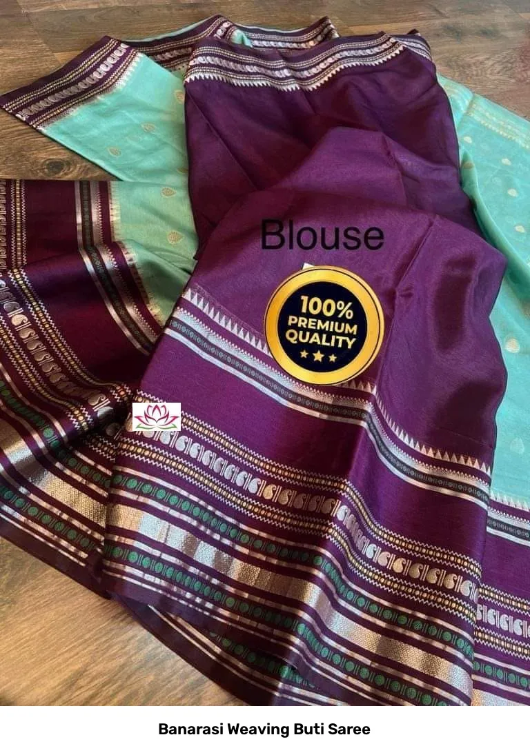 Banarasi Weaving Buti Saree 12