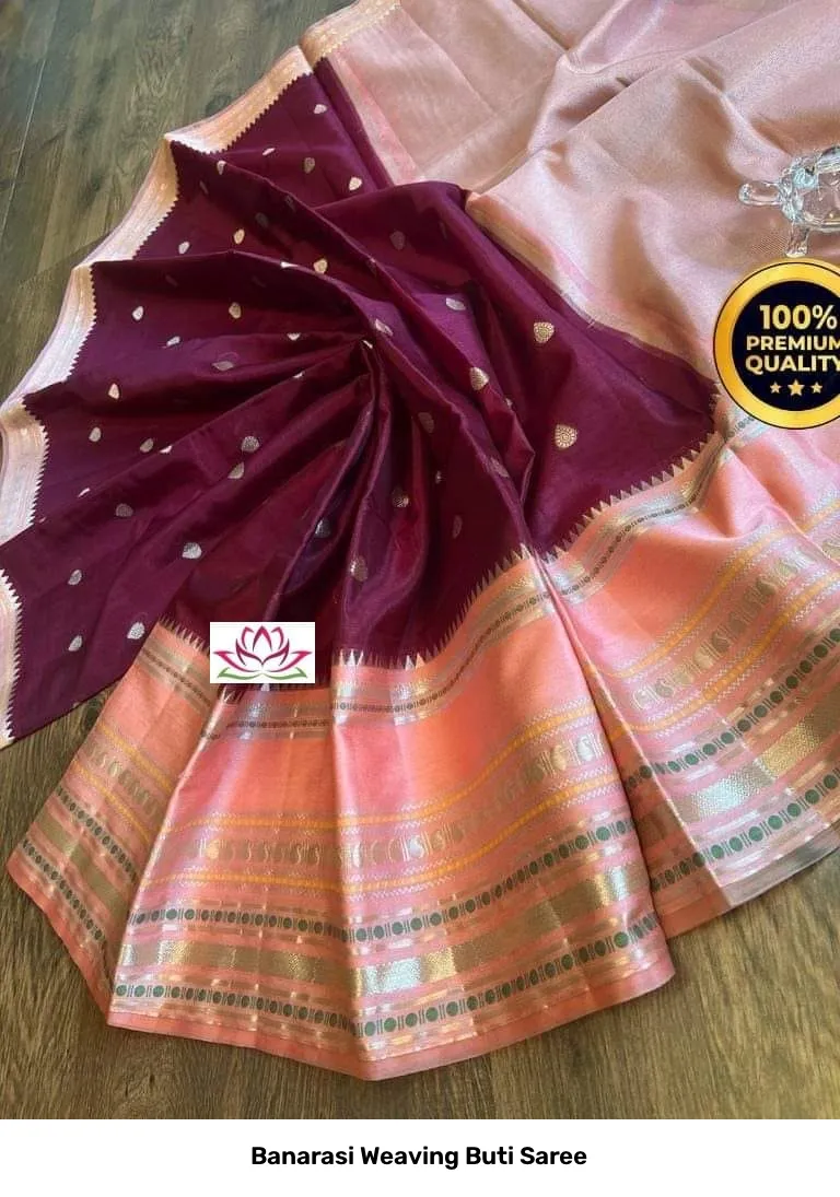 Banarasi Weaving Buti Saree 14