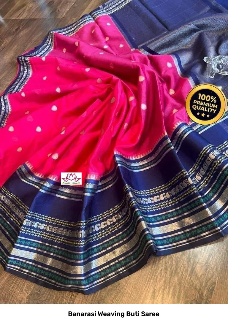 Banarasi Weaving Buti Saree 16