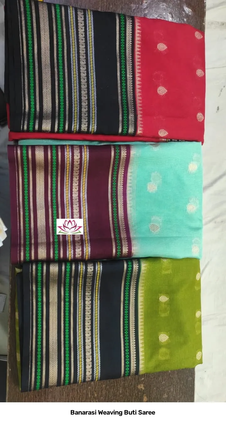 Banarasi Weaving Buti Saree 7