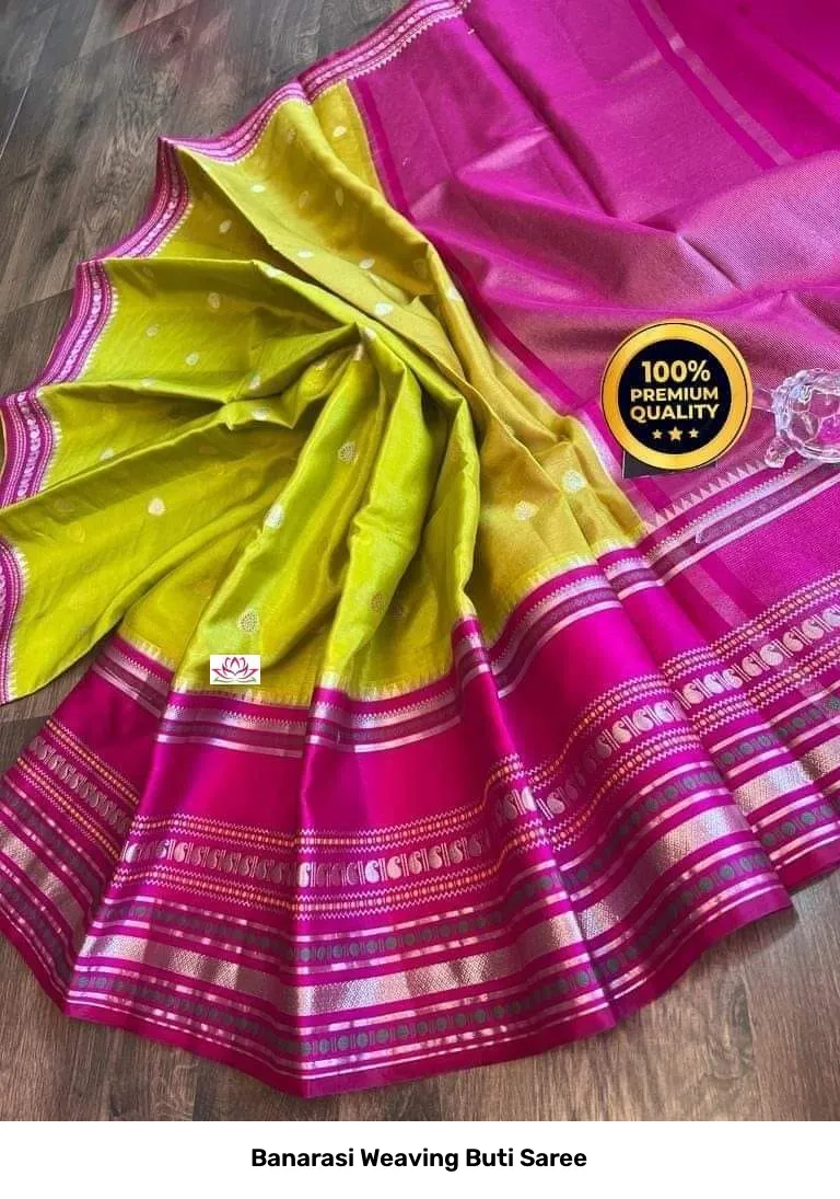 Banarasi Weaving Buti Saree 9