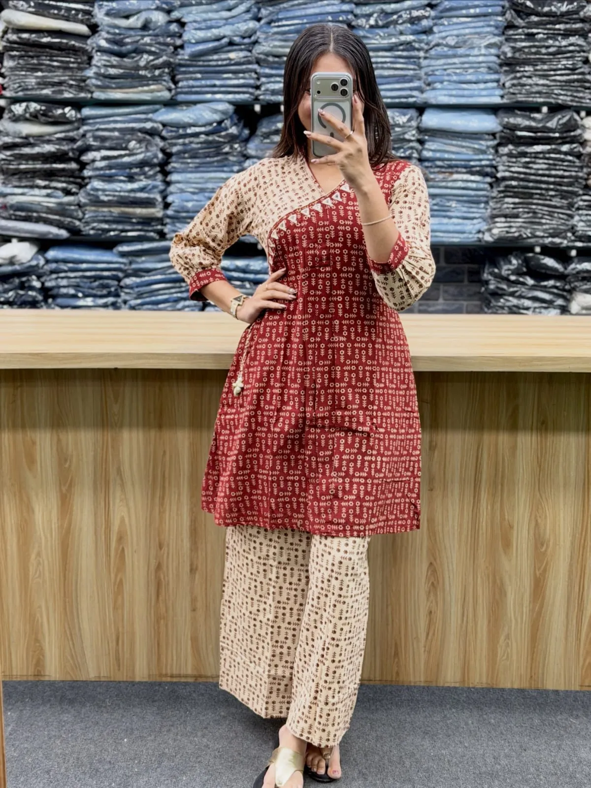 Cotton Embroidered Top Pant Co-Ord Set