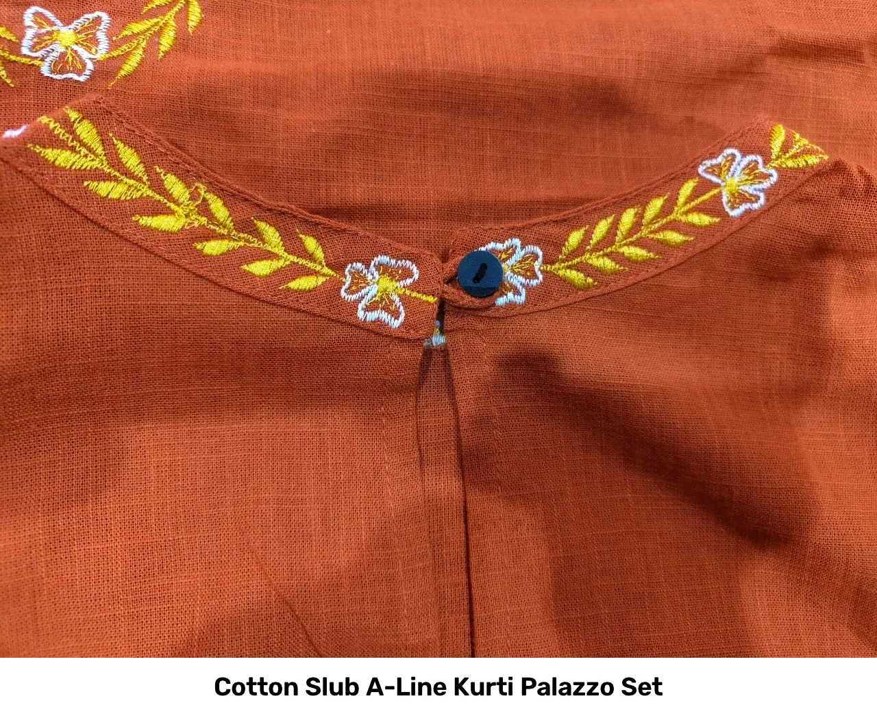 Cotton Slub A-Line Kurti Palazzo Set 2