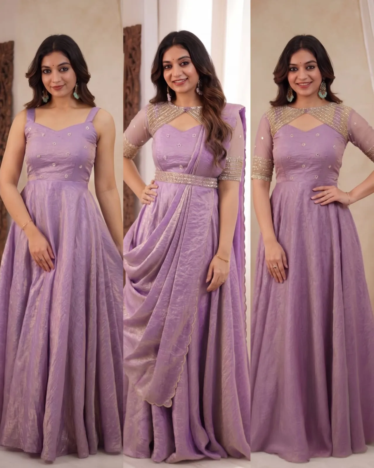 Designer Crush Gown with Sequins Work Koti Jacket & Dupatta Set | Festive Anarkali Maxi Dress 1