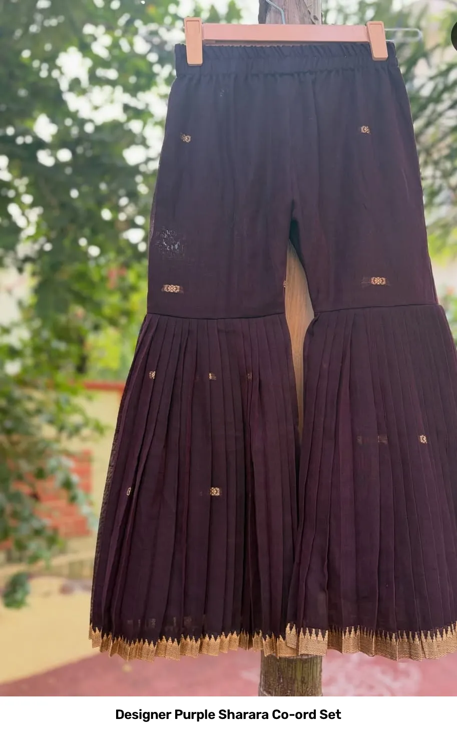 Designer Purple Sharara Co-ord Set 2