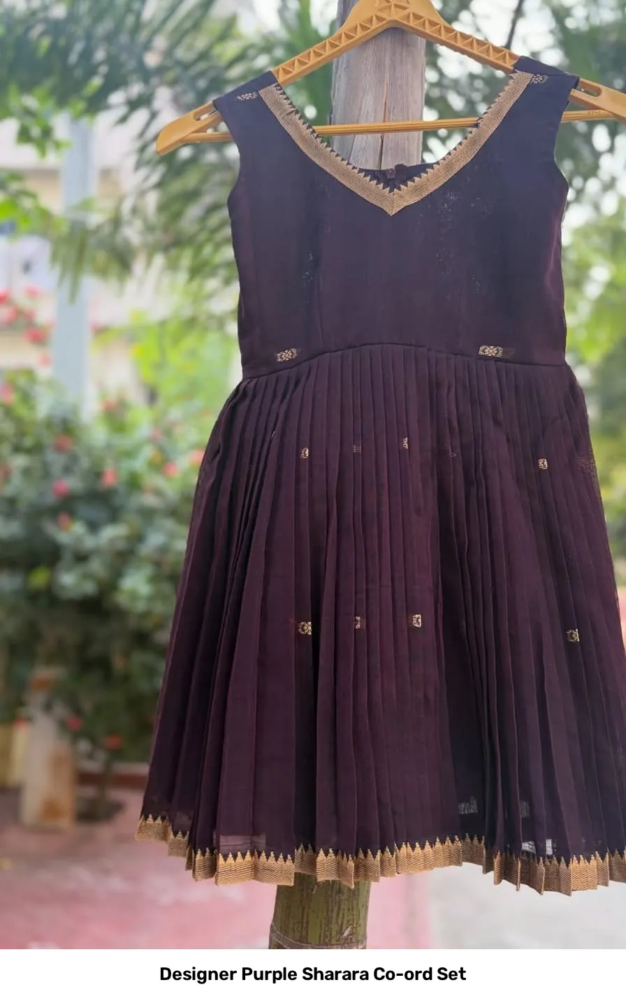 Designer Purple Sharara Co-ord Set 3