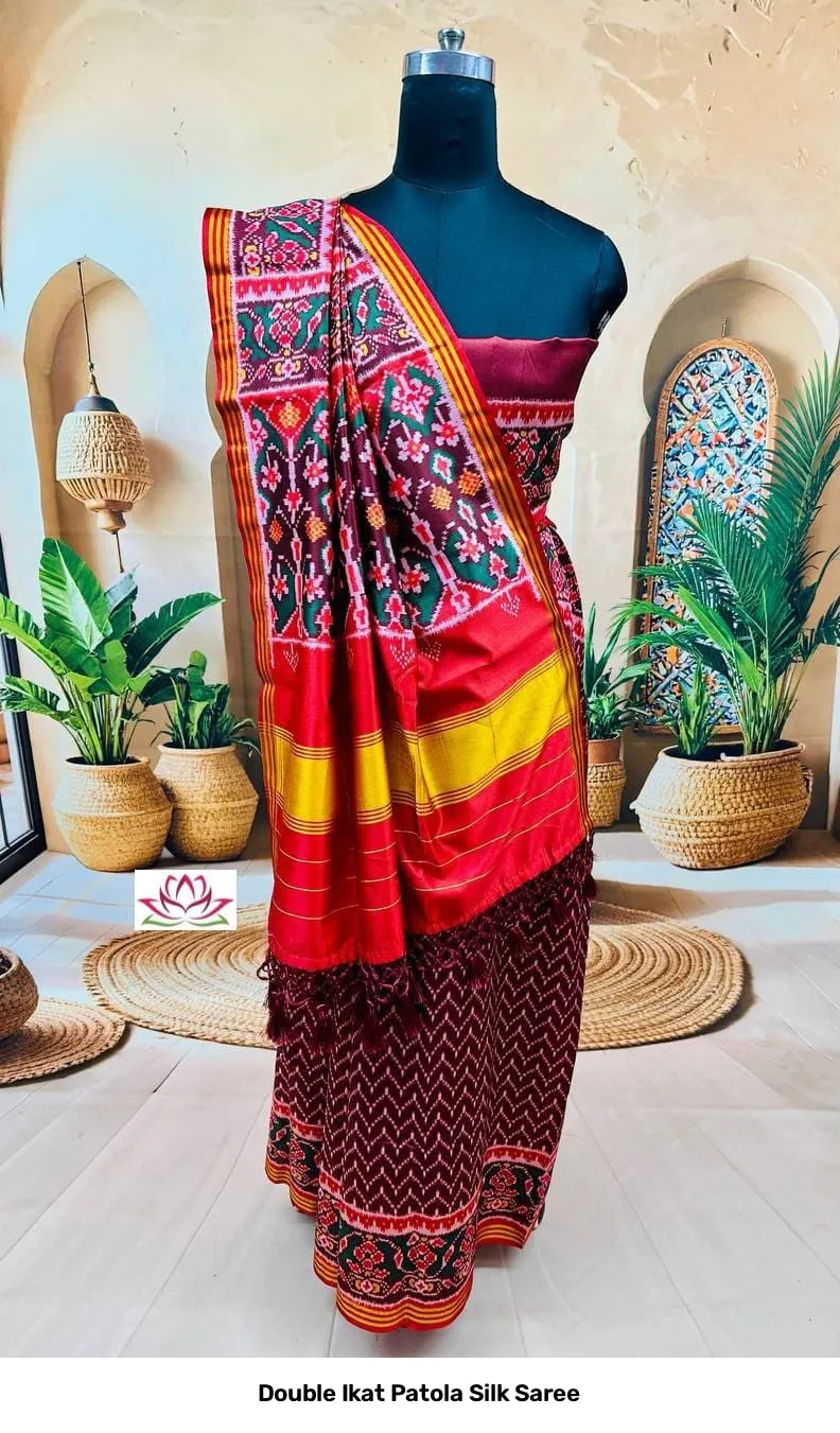 Double Ikat Patola Silk Saree 10
