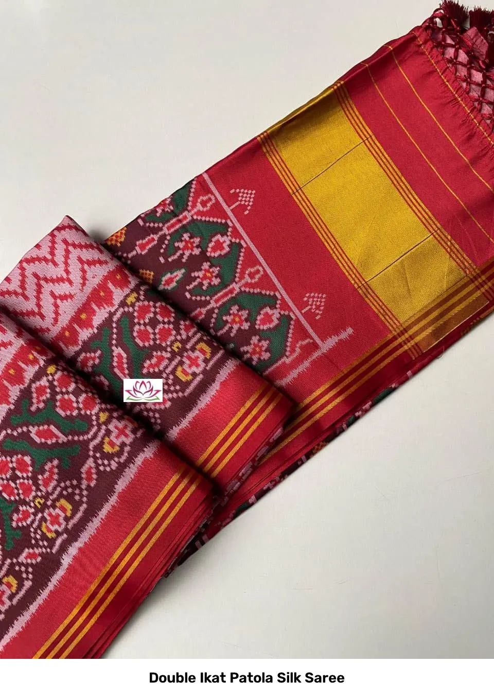 Double Ikat Patola Silk Saree 14