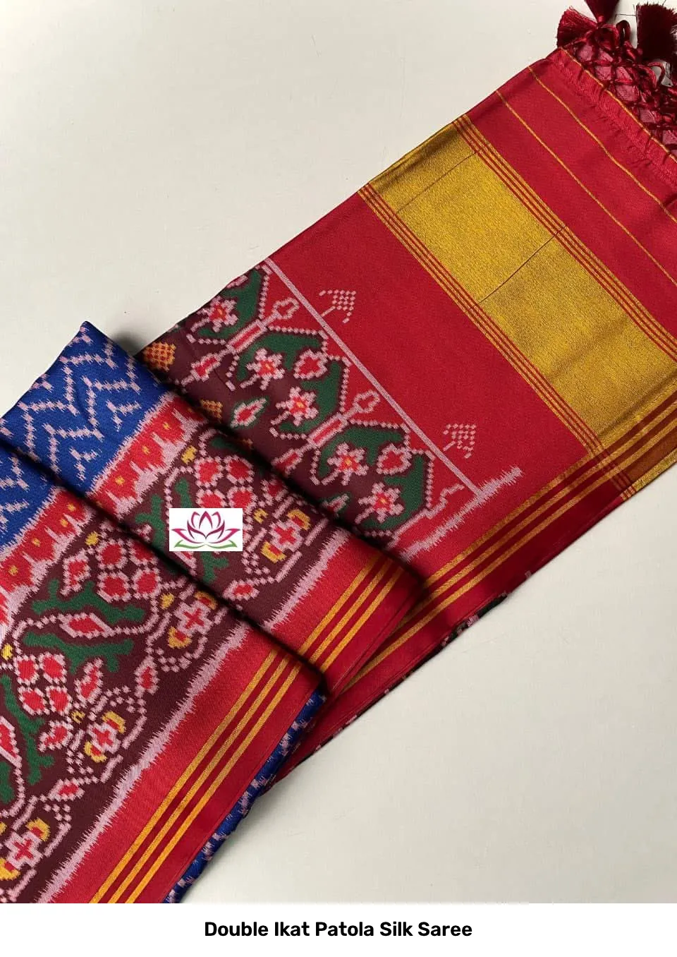 Double Ikat Patola Silk Saree 16