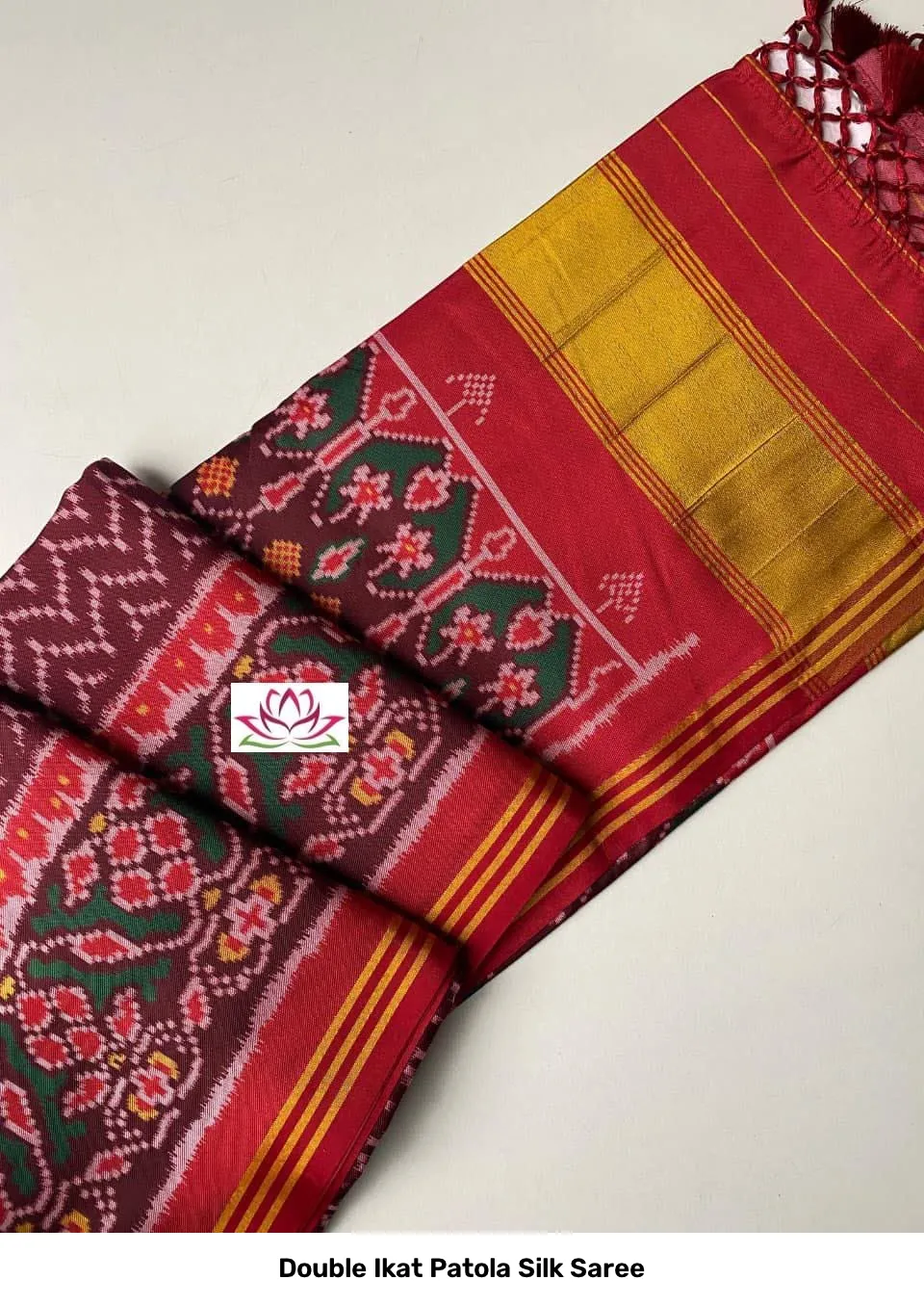Double Ikat Patola Silk Saree 17