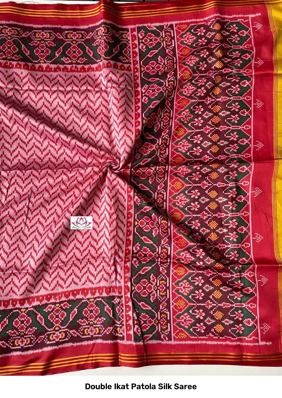 Double Ikat Patola Silk Saree 19