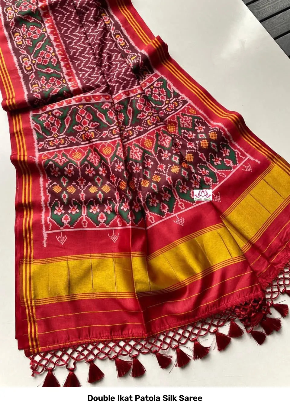 Double Ikat Patola Silk Saree 6