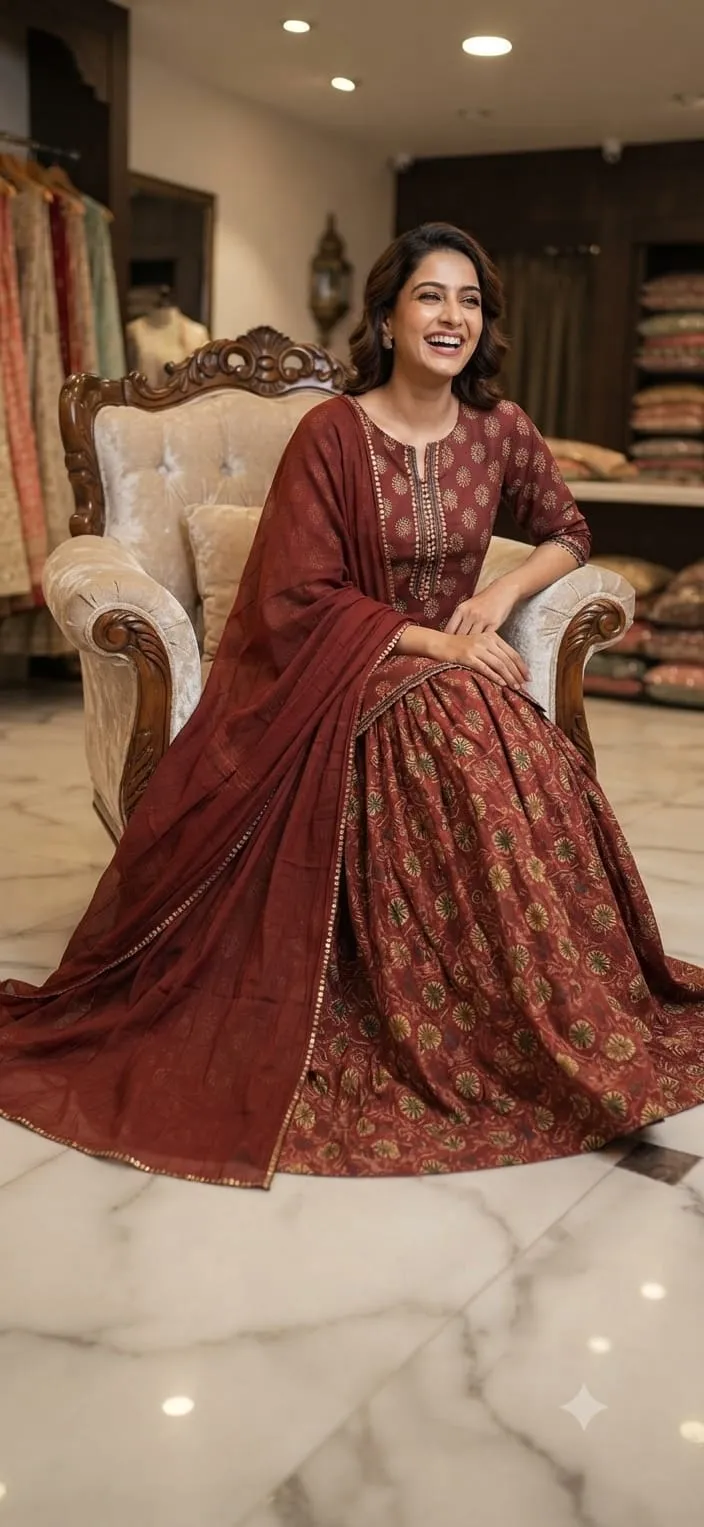 Hand Block Print Gopi Suit