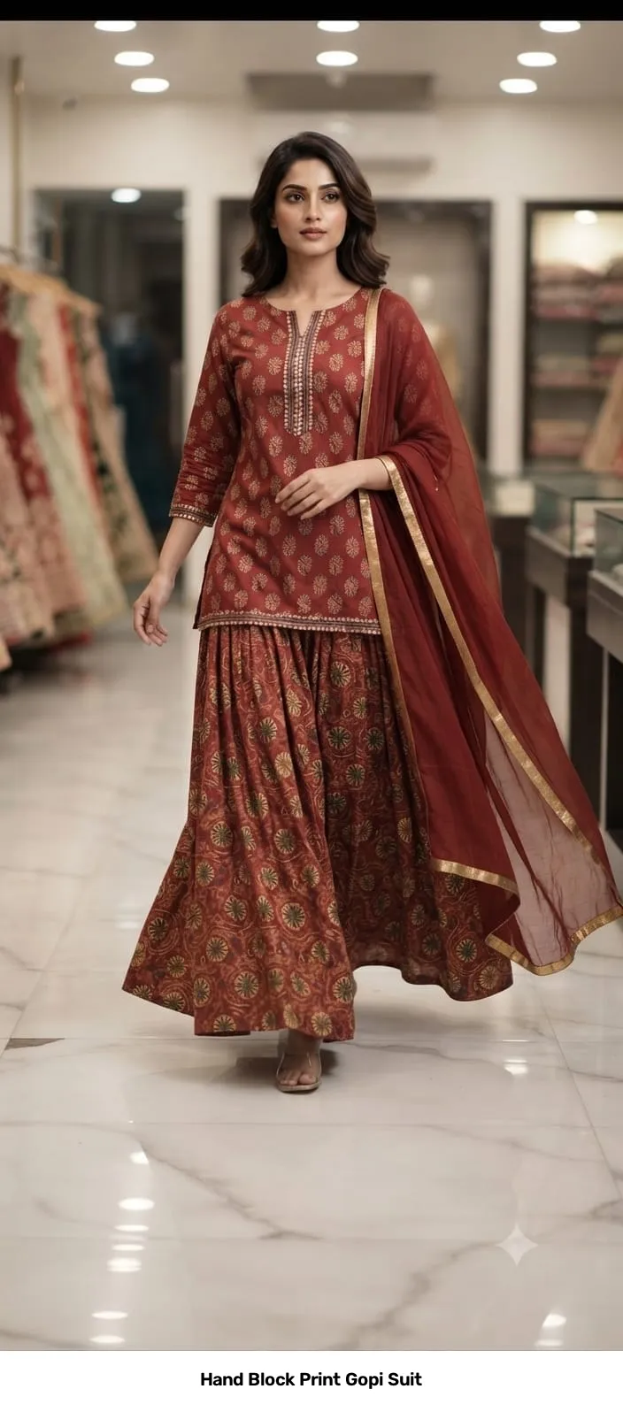 Hand Block Print Gopi Suit 13
