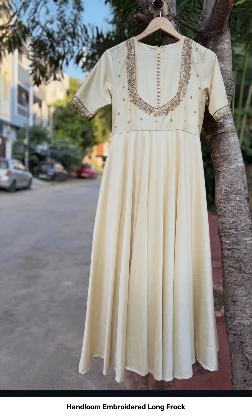 Handloom Embroidered Long Frock 3
