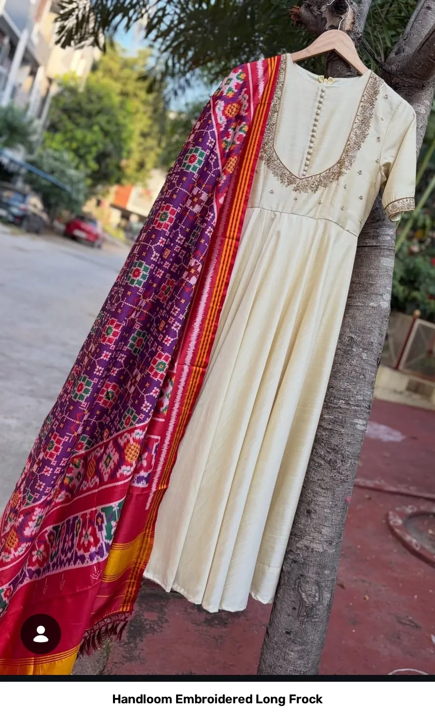 Handloom Embroidered Long Frock 4