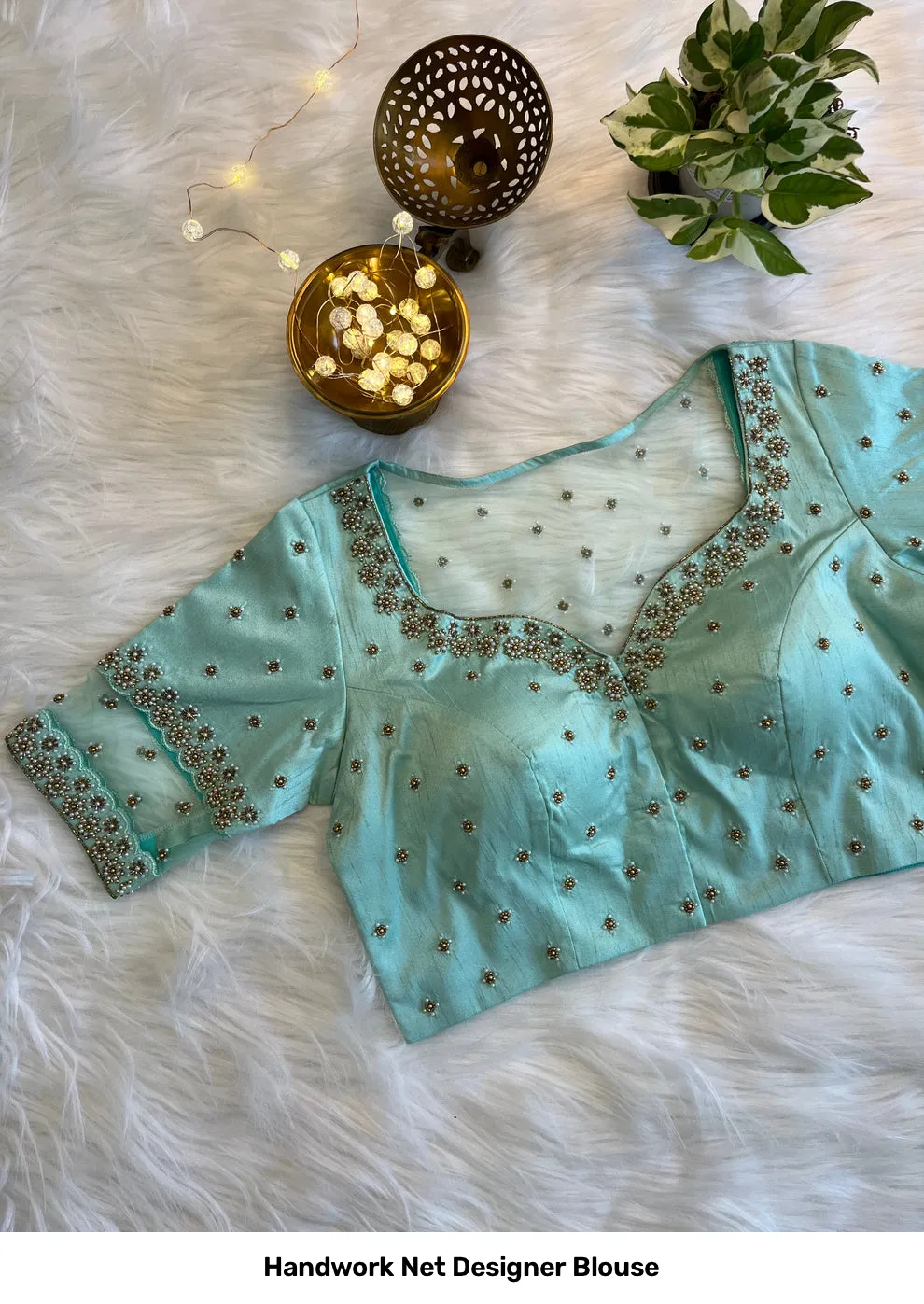 Handwork Net Designer Blouse 3