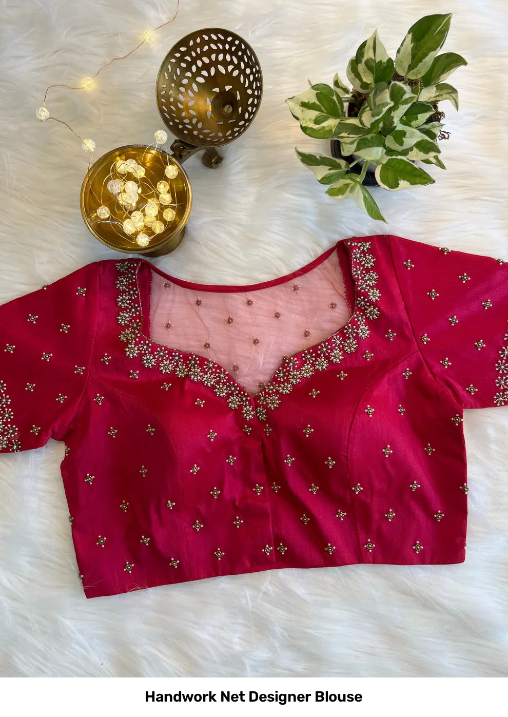 Handwork Net Designer Blouse 6