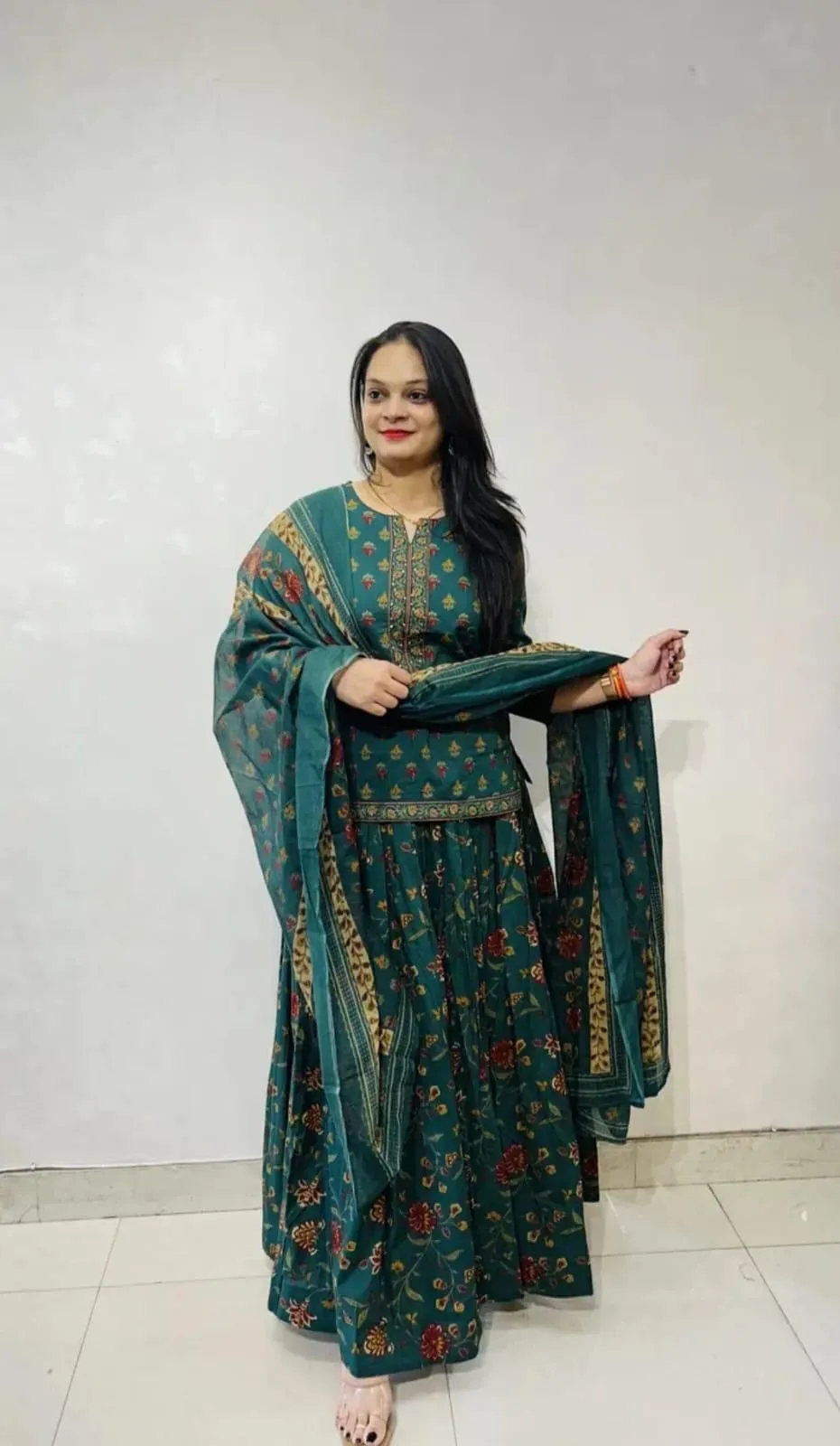 Jaipuri Cotton Gopi Skirt & Kurti Set