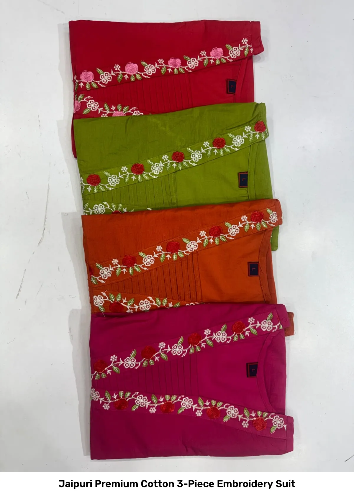 Jaipuri Premium Cotton 3-Piece Embroidery Suit 8