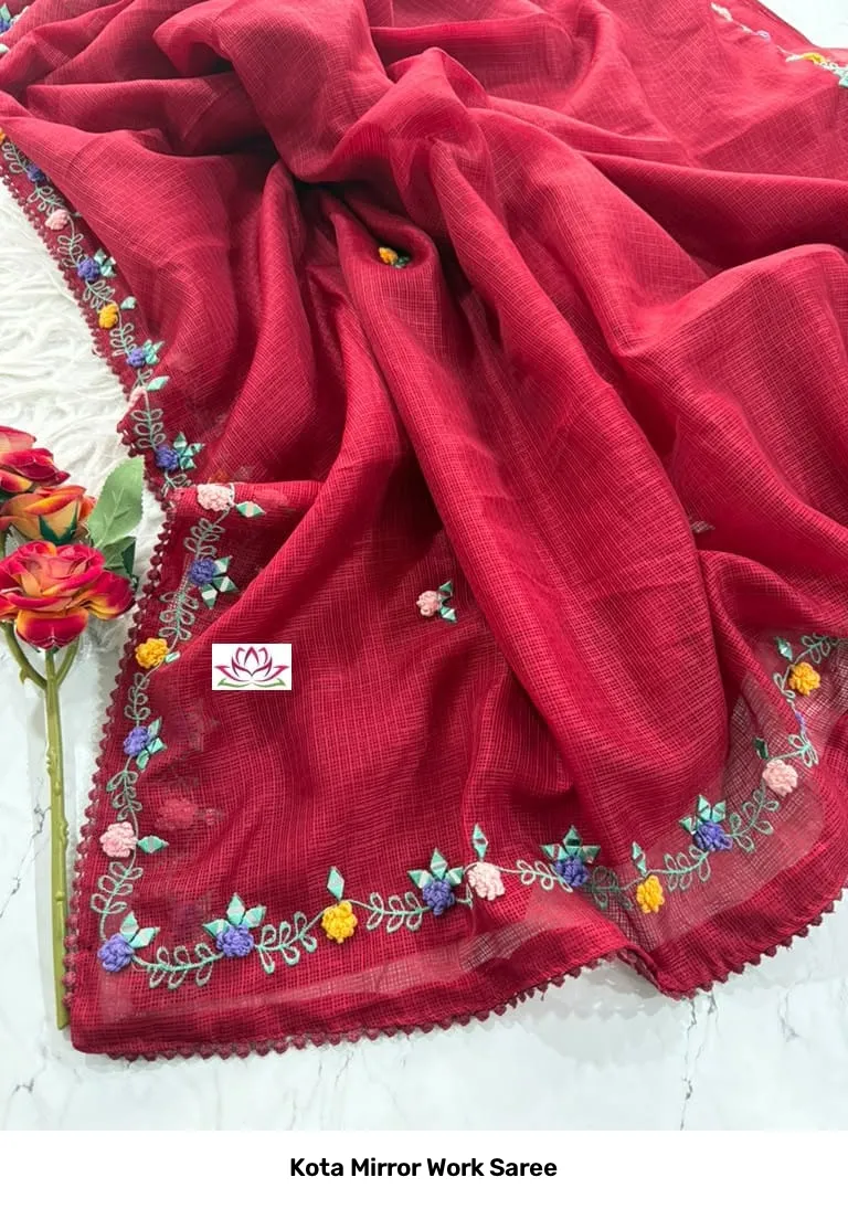 Kota Mirror Work Saree 3